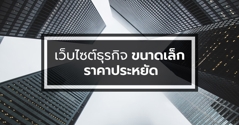 เว็บไซต์ธุรกิจ ขนาดเล็ก ราคาประหยัด