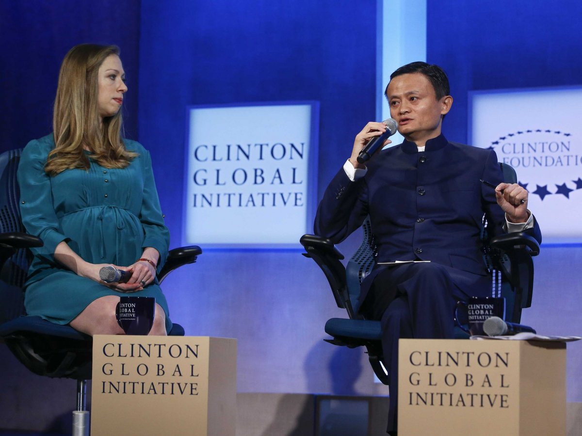 Jack Ma ในการบรรยายเรื่่องสิ่งแวดล้อม ในงาน Clinton Global Initiative