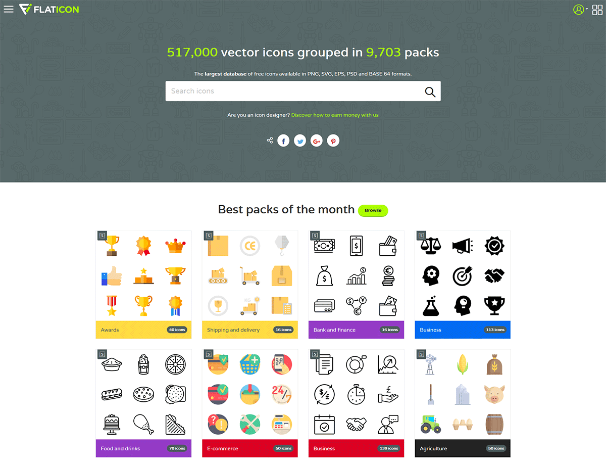 เว็บไซต์ FlatIcon